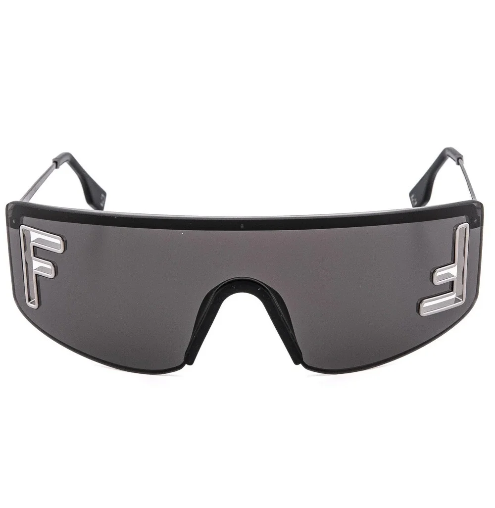 NWT Fendi FE40168U-14A 00 Gray Shield 0mm Sunglasses